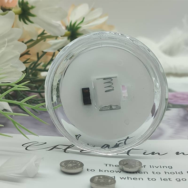 1 Led candle Lamp with Rose Halo Reflection , Battery