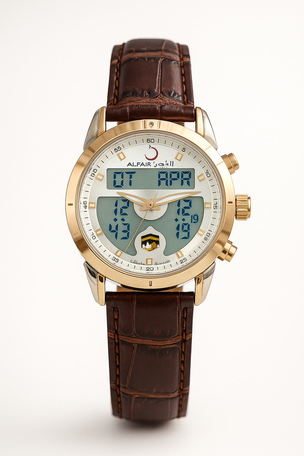 Al-Fajr Classic Dual Time Analog digital wrist watch
