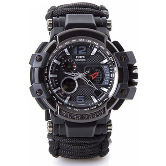 Yuzex Survival Watch, 6 in 1 Paracord Bracelet Compass Watch