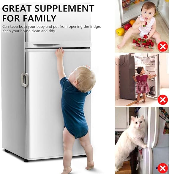 Refrigerator Door Lock Child Safety Refrigerator Double Safety Button