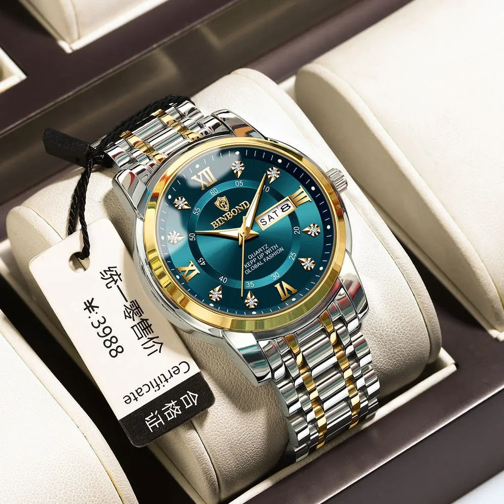 Dinar Brand Luxury Men's Fashion Stainless Steel Watch