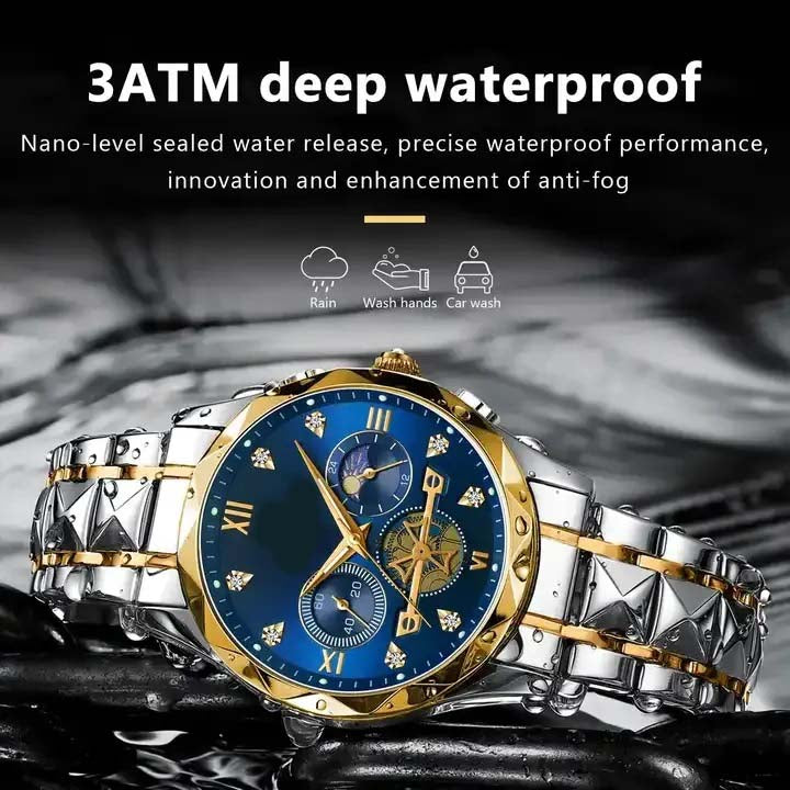 VIP Dinar Brand Men's Business Waterproof Chronograph Wrist Watch