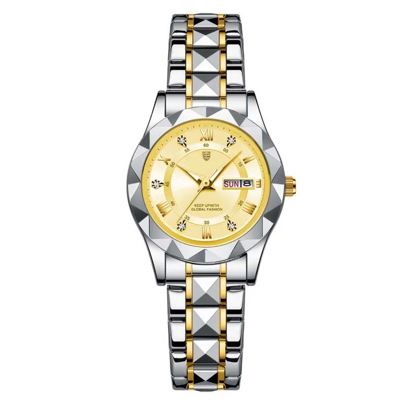 Dinar Brand Ladies Luxury New Fashion Stainless Steel Waterproof Watch