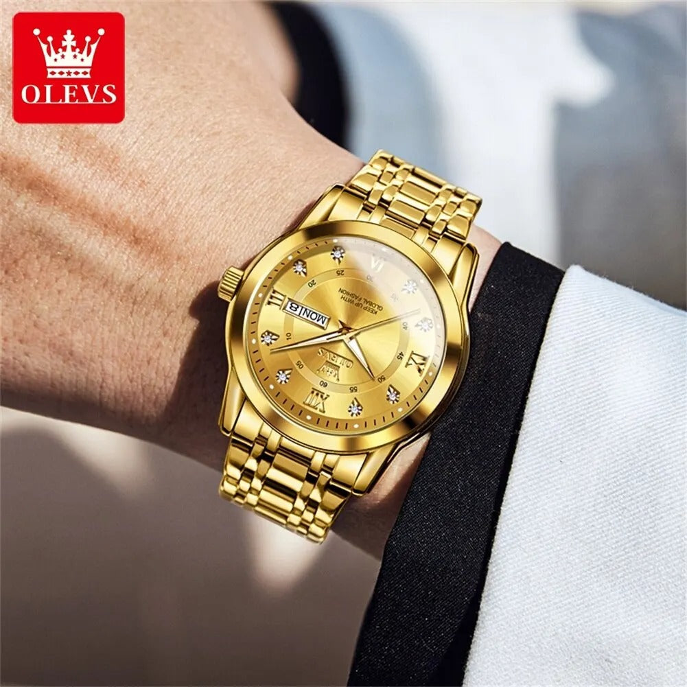 Dinar Brand Luxury Men's Fashion Stainless Steel Watch