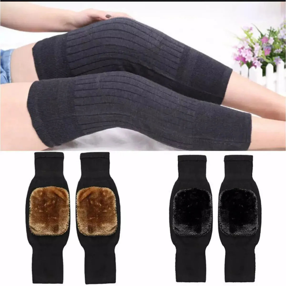 2 pices Knee Warmers  Pads for Women Men Outdoor Sports 1 pair
