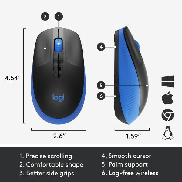 Logitech M190 Full-Size Wireless Mouse Logitech