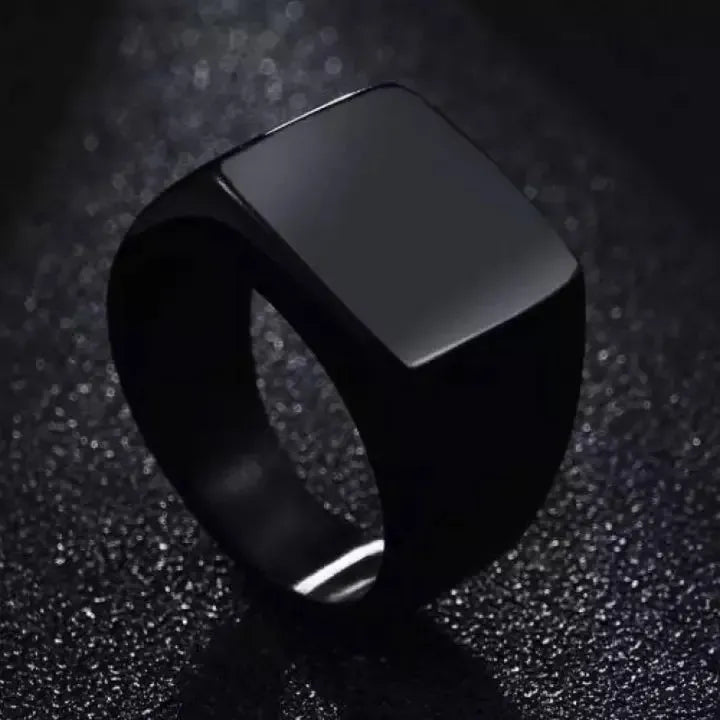 Original men ring matt black titanium stainless steel ring for men superior quality gents ring outclass neat finishing