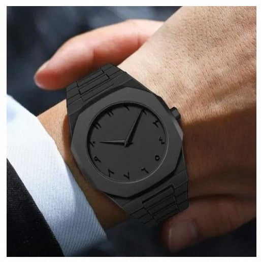 Aura Arabic Watch for Boys Original Black Matte Luxury Watch for Men