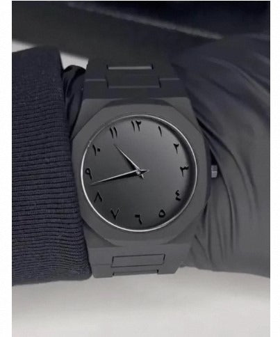 Aura Arabic Watch for Boys Original Black Matte Luxury Watch for Men