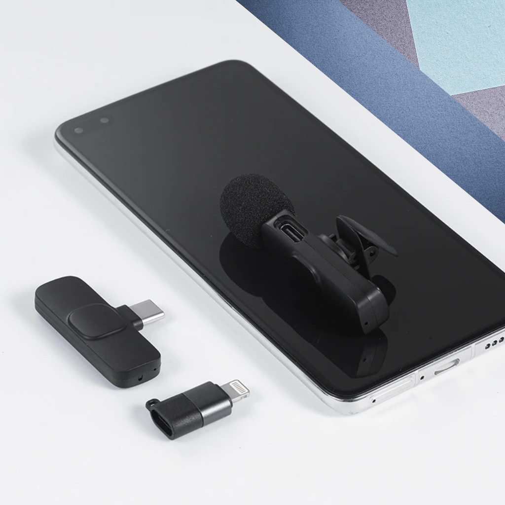 K9 Collar Wireless Microphone - Lavalier Mic for iPhone, Android & Type-C Devices