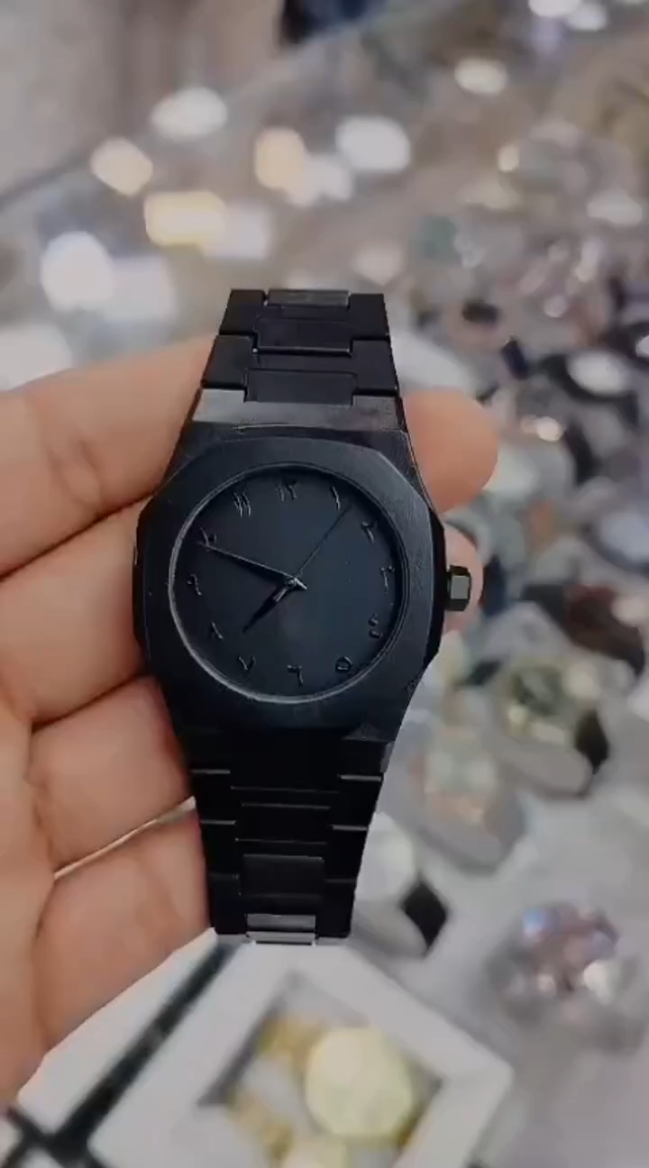 Aura Arabic Watch for Boys Original Black Matte Luxury Watch for Men
