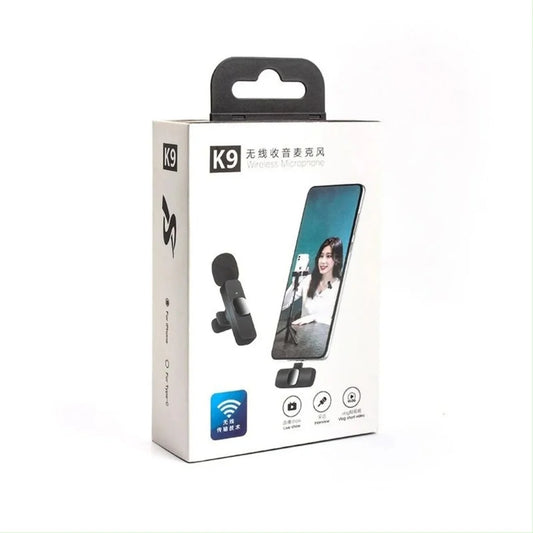 K9 Collar Wireless Microphone - Lavalier Mic for iPhone, Android & Type-C Devices