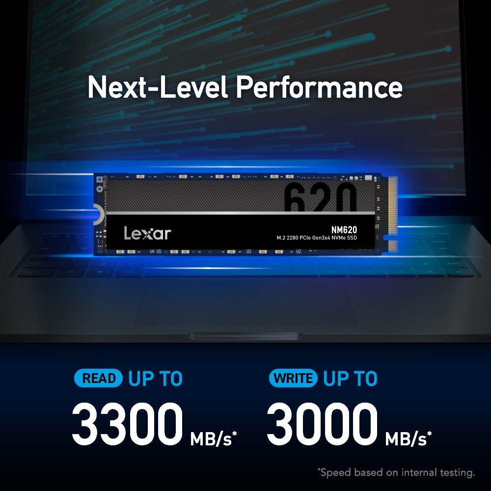 Lexar NM620 M.2 2280 NVMe SSD - 256GB  High-Performance Internal Solid State Drives for Computers and Laptops
