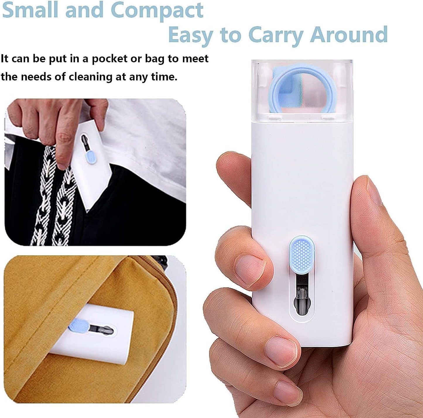 7-in-1 Computer Keyboard Cleaning Brush Kit| Portable 7 in 1 Electronics Keycap Puller Kit|